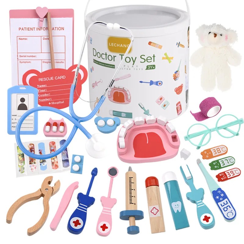 Kids Toys Doctor Set - Gioco di finzione in legno Set