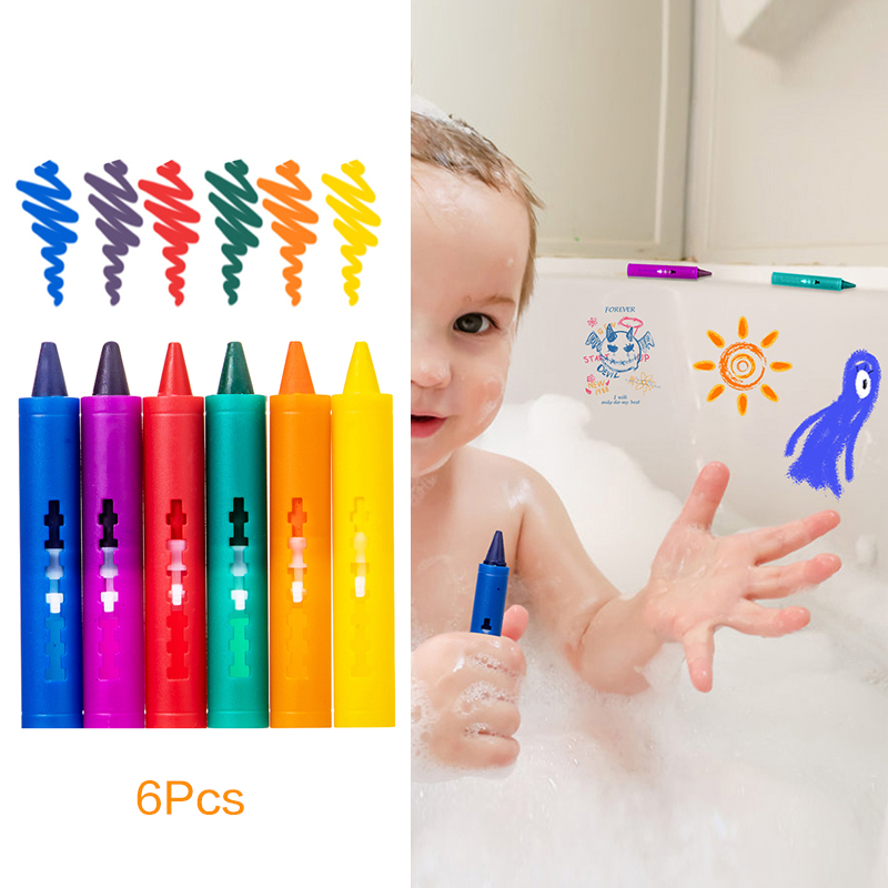Kids Toys Drawing Easy - 6 pezzi pastelli da bagno lavabili