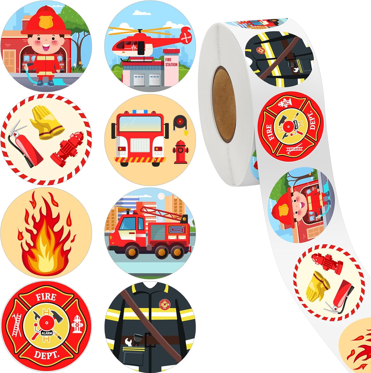 Kids Toys Names - 500 Pezzi Adesivi Polizia Vigili del