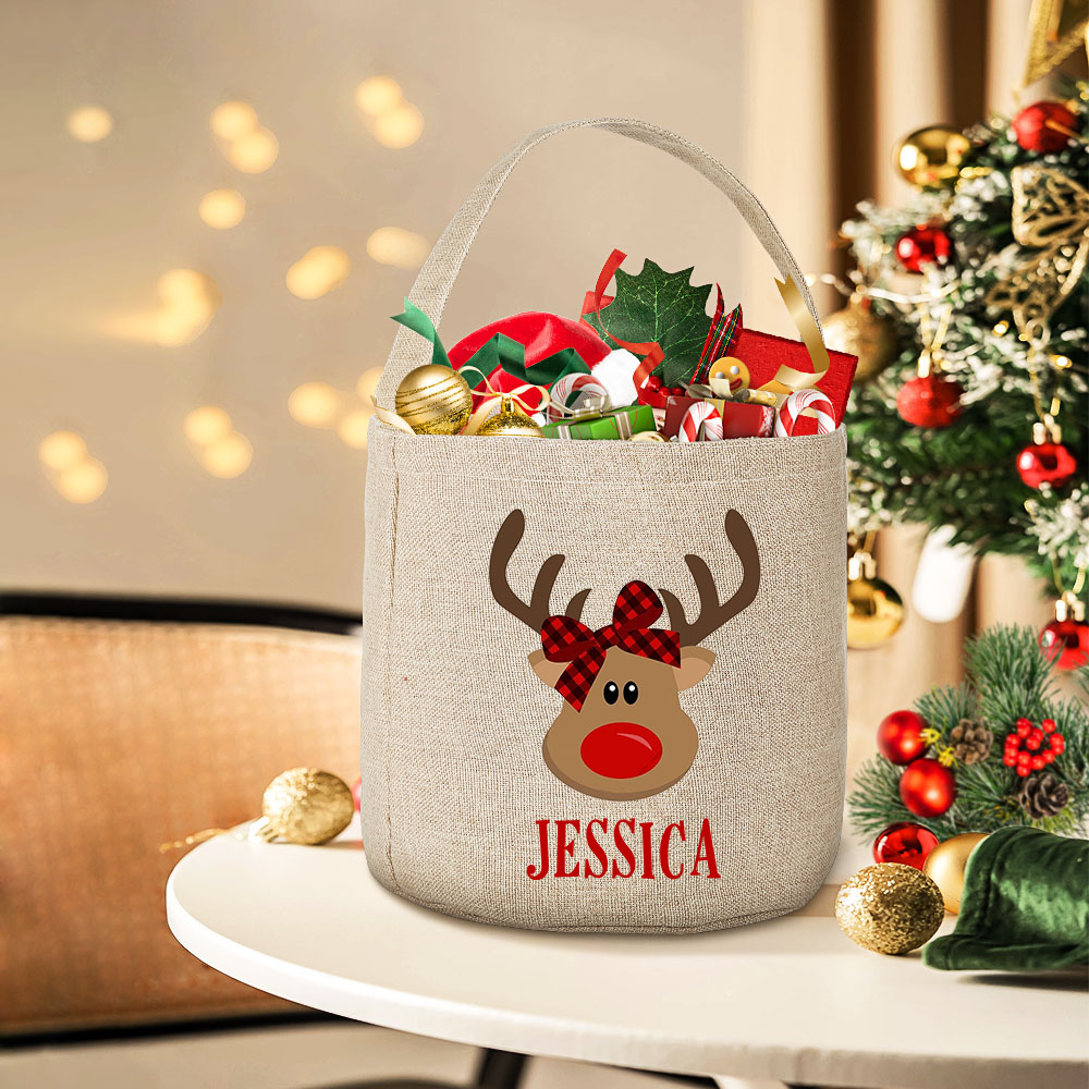 Kids Toys Names - Cervo personalizzato con nome Borsa natalizia