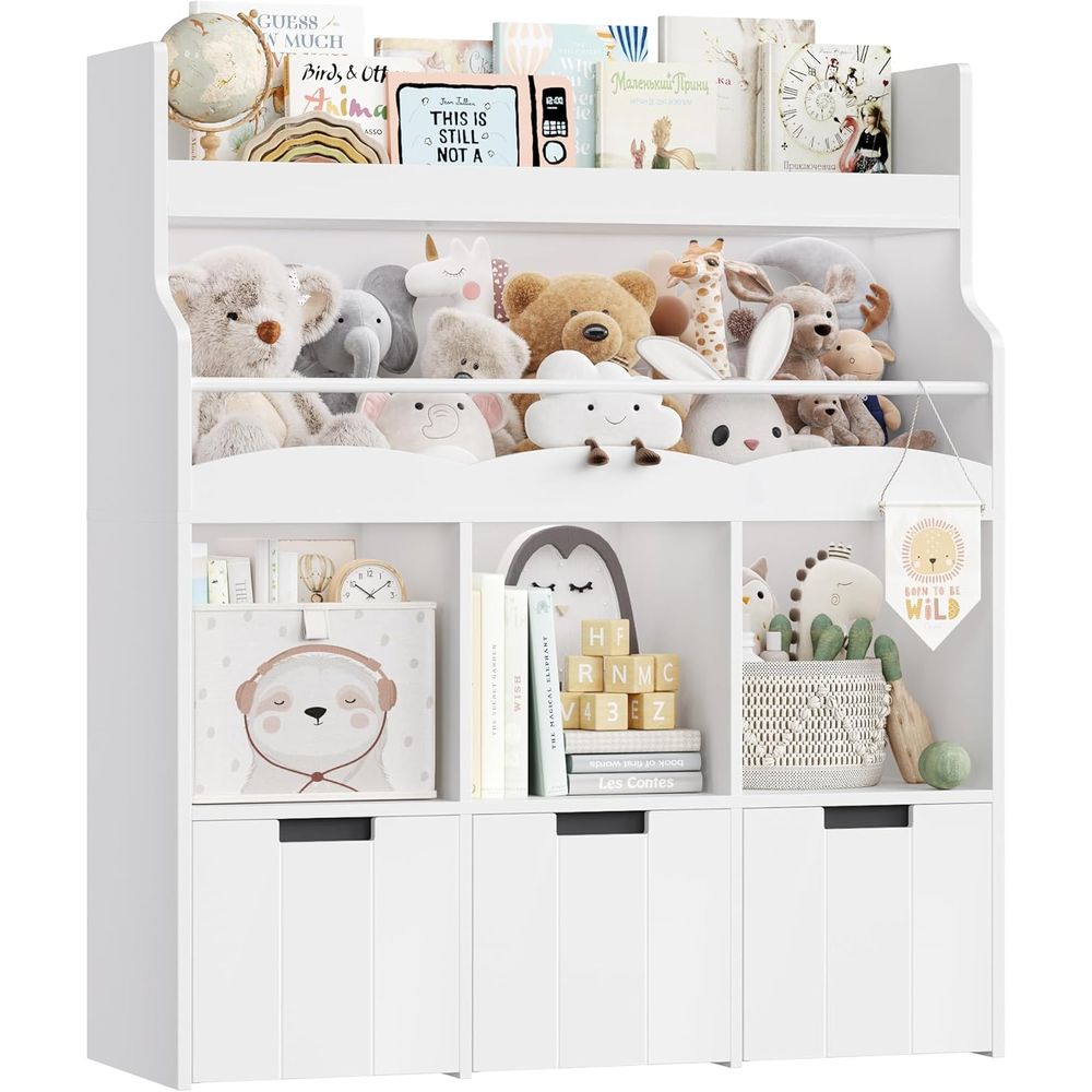 Kids' Toys - Organizzatore per Giocattoli con Libreria, Scaffale