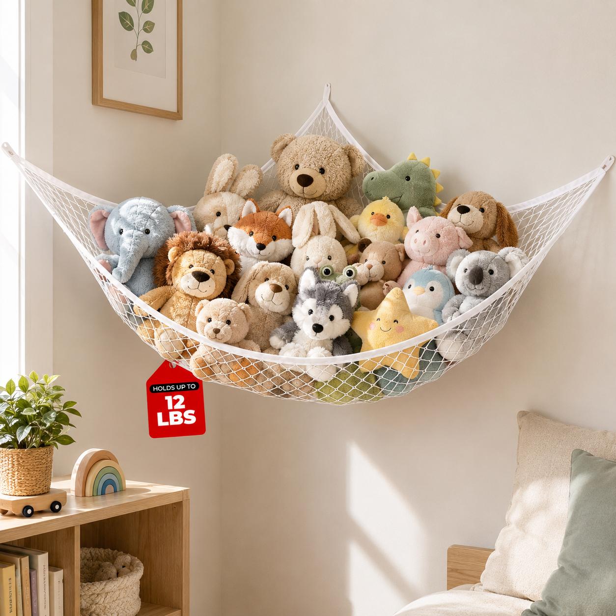 Kids' Toys - Amaca portaoggetti in rete per giocattoli,