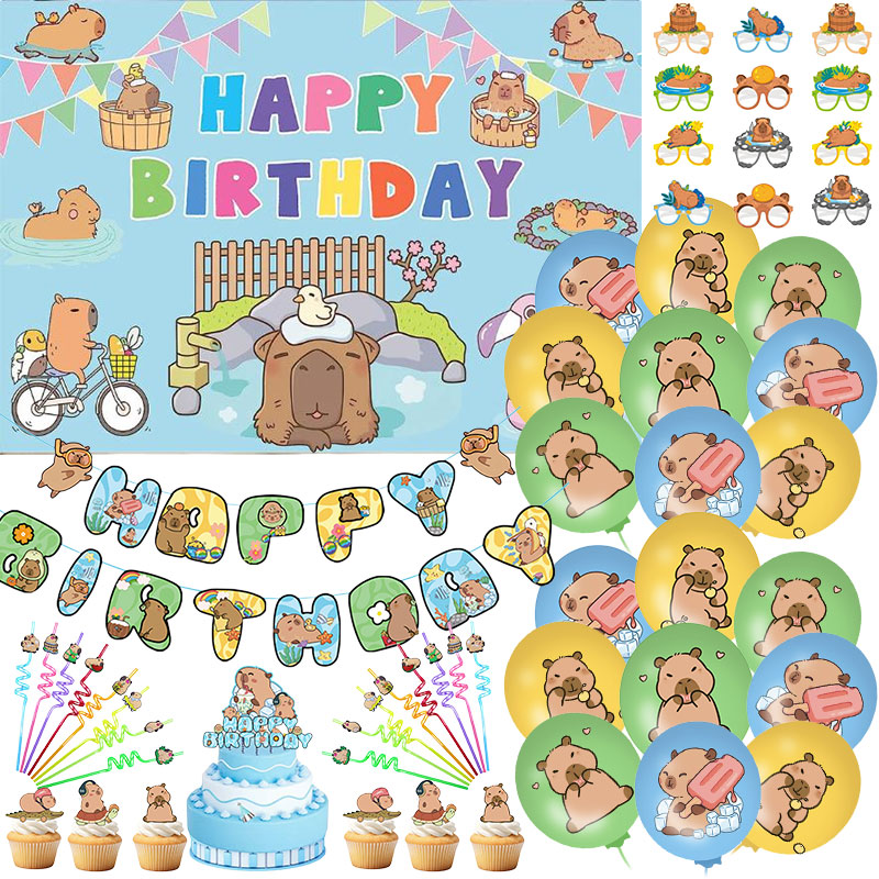 Banner Kids Toys - Cartoon Capybara Forniture per feste Capybara