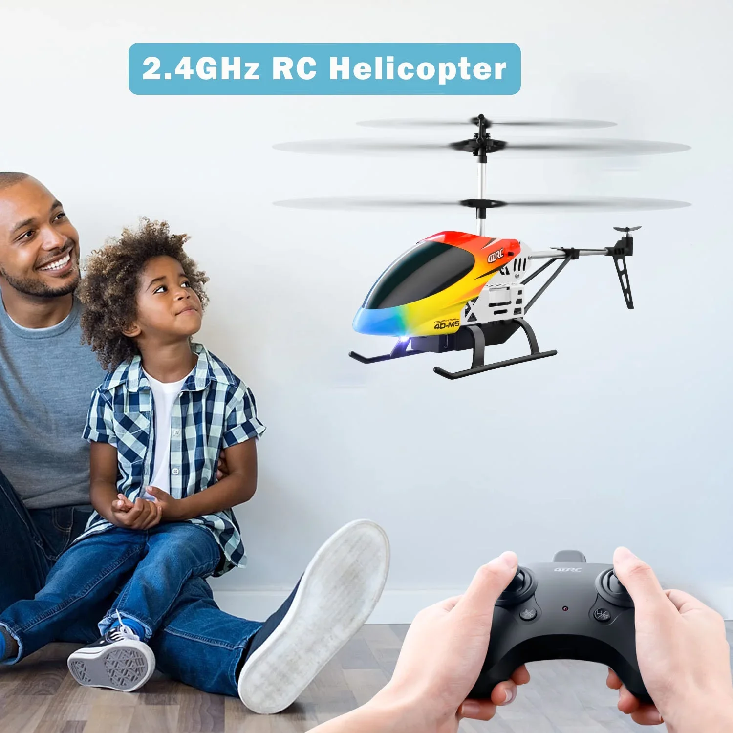 Kids Toys Channel - Elicottero RC DWi con Telecomando, Drone