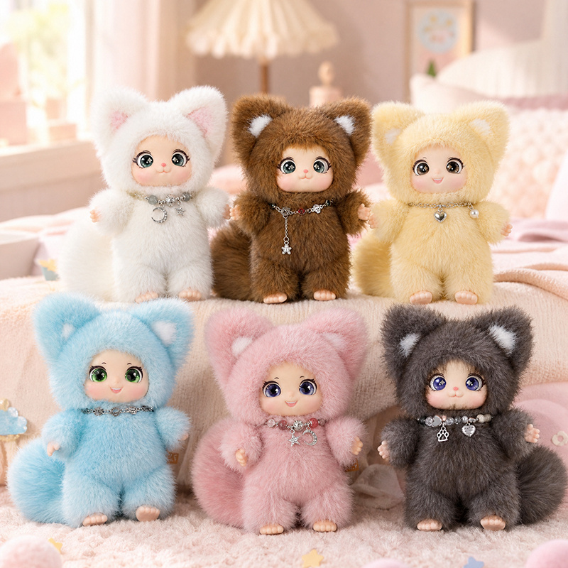 Kids Toys Animal - Nuovo Ciondolo Peluche Volpe Famiglia da