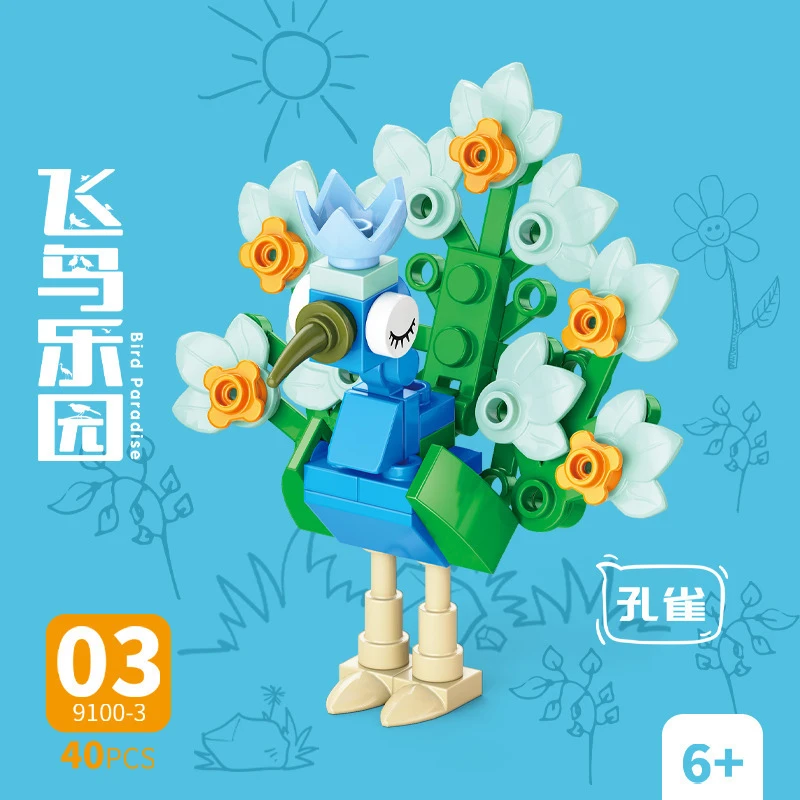 Kids Toys Animal - Kit di Costruzioni 10in1 con Mattoncini