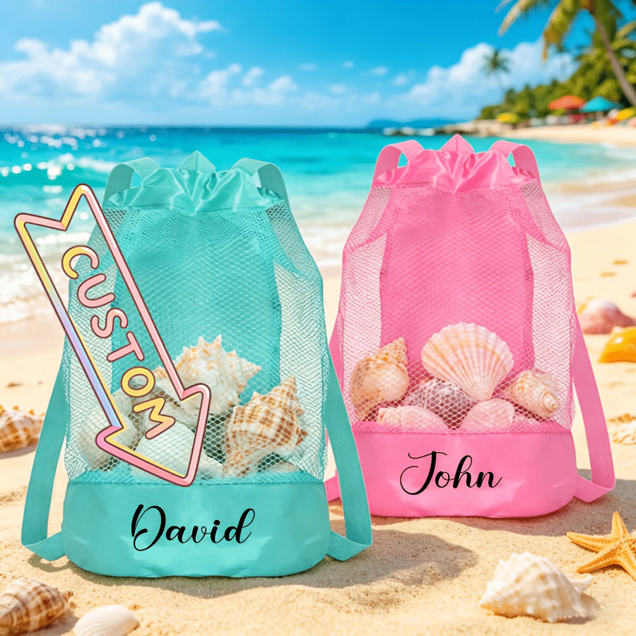 Kids Toys Names - Borsa da Spiaggia Personalizzata con Nome,