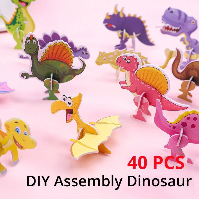 Kids Toys Dinosaur - 40 Pezzi Puzzle 3D di Dinosauri
