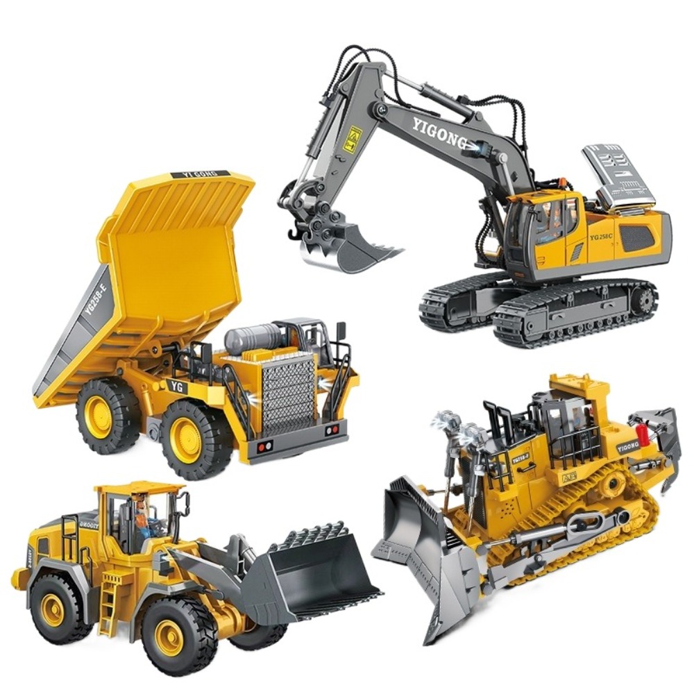 Kids Toys Channel - Escavatore Telecomandato 2.4G, Camion Ribaltabile in