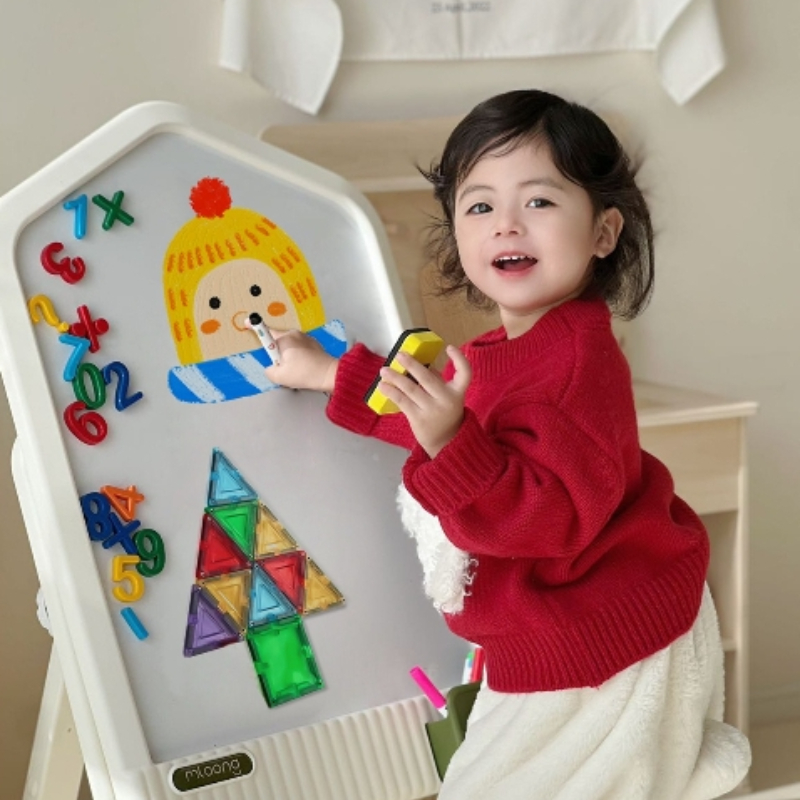 Kids Art Easel - Tavolo da disegno magnetico Lavagna da