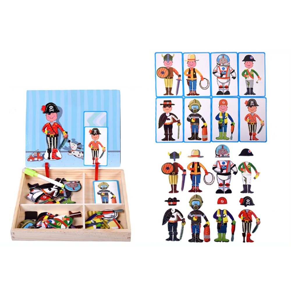 Kids Toys Drawing Easy - Puzzle magnetici 3D in legno con