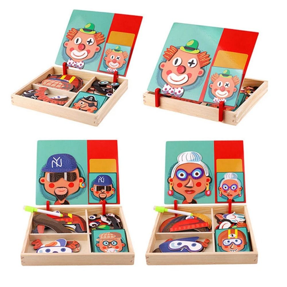 Puzzle magnetici 3D in legno c - Kids Toys Drawing Easy recensione e prezzo