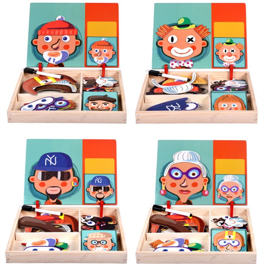Puzzle magnetici 3D in legno c - Kids Toys Drawing Easy recensione e prezzo