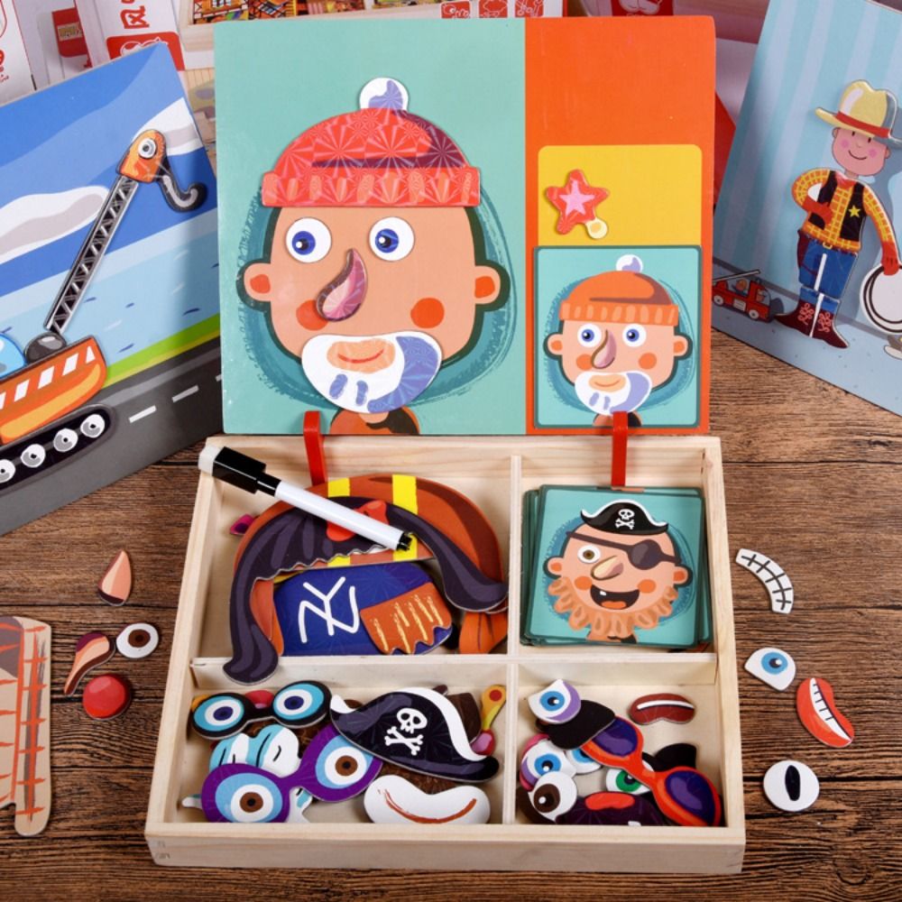 Puzzle magnetici 3D in legno r - Kids Toys Drawing Easy recensione e prezzo