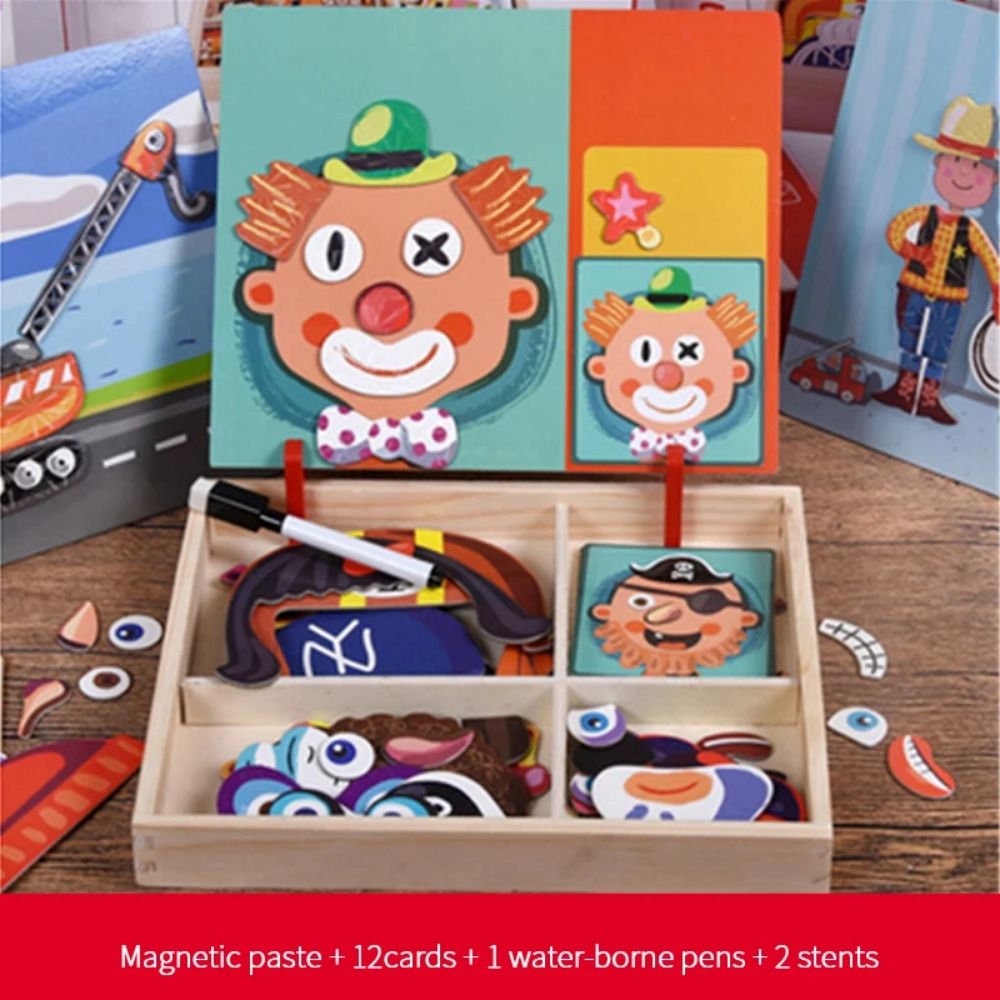 Puzzle magnetici 3D in legno r - Kids Toys Drawing Easy recensione e prezzo