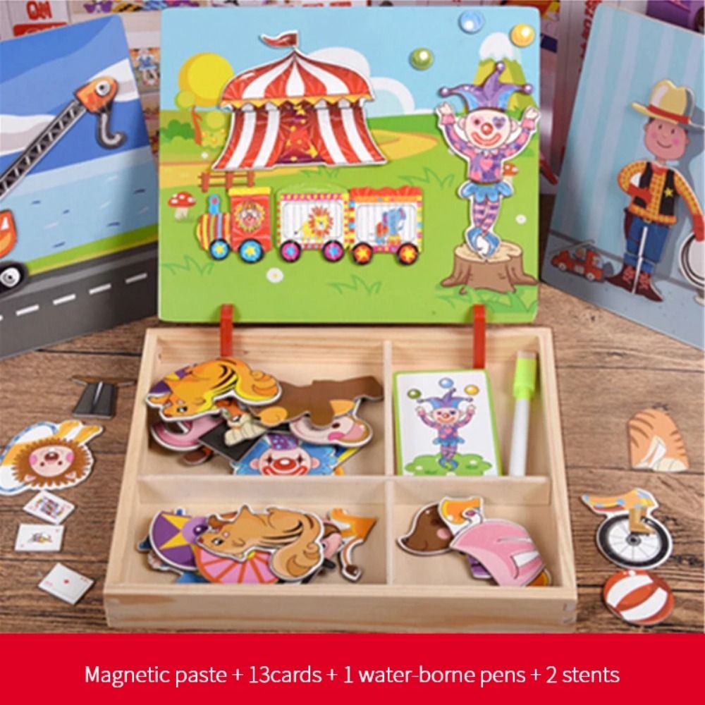 Puzzle magnetici 3D in legno c - Kids Toys Drawing Easy recensione e prezzo