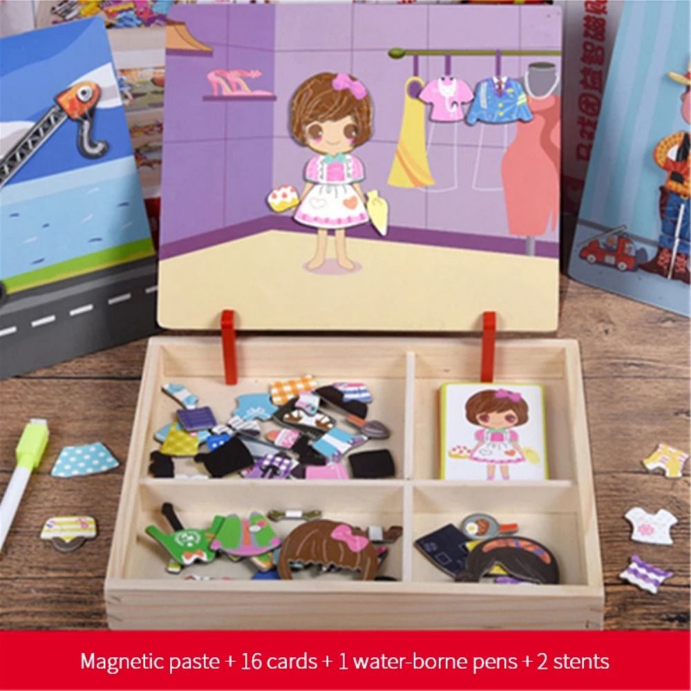 Puzzle magnetici 3D in legno c - Kids Toys Drawing Easy recensione e prezzo